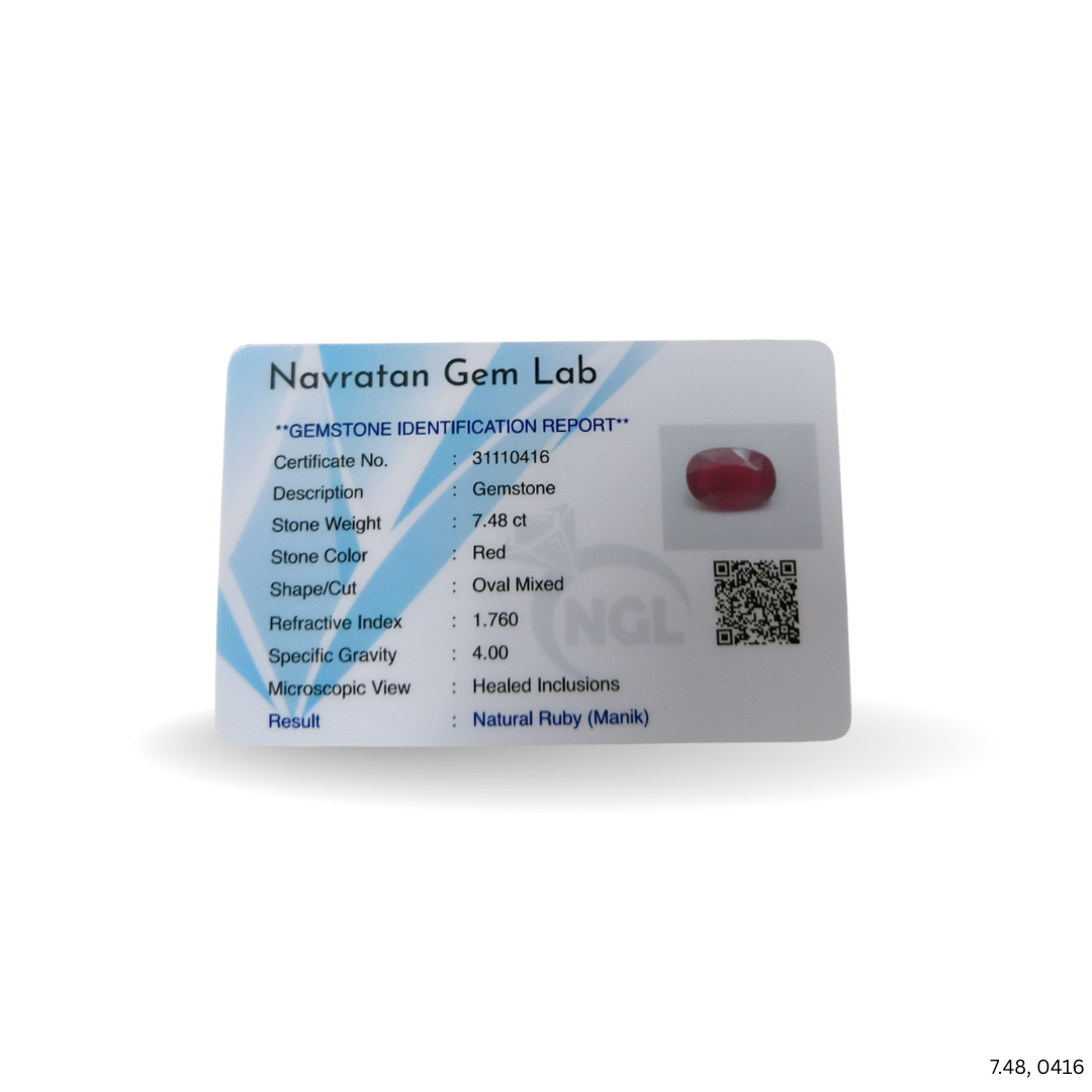 7.48 CARAT RUBY (GRADE A)