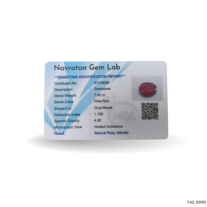 7.42 CARAT RUBY (GRADE A)