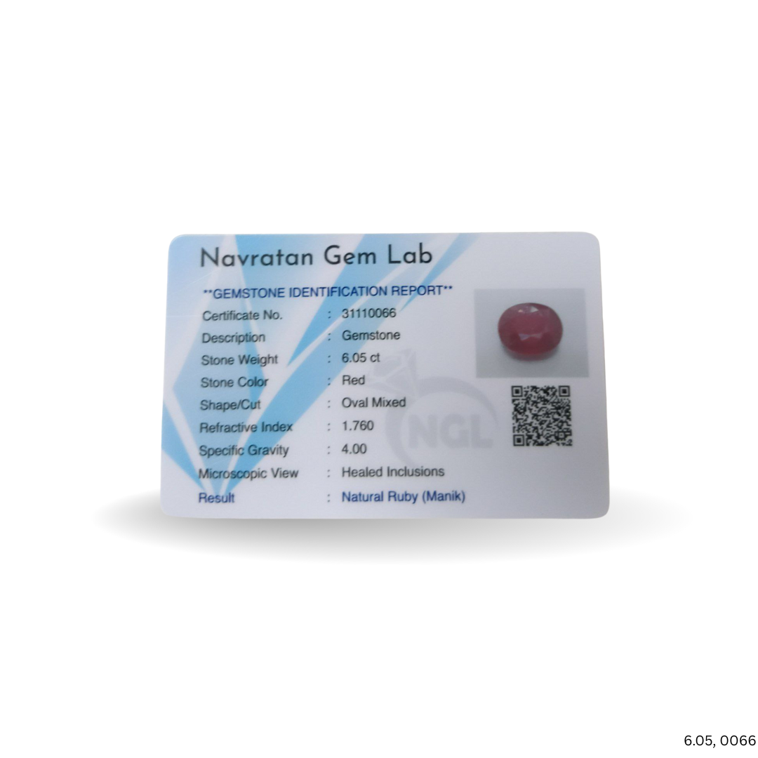 6.05 CARAT RUBY (GRADE A)