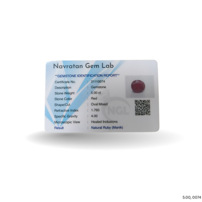 5.00 CARAT RUBY (GRADE A)