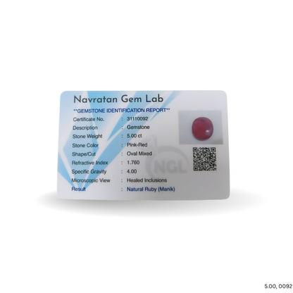 5.00 CARAT RUBY (GRADE A)