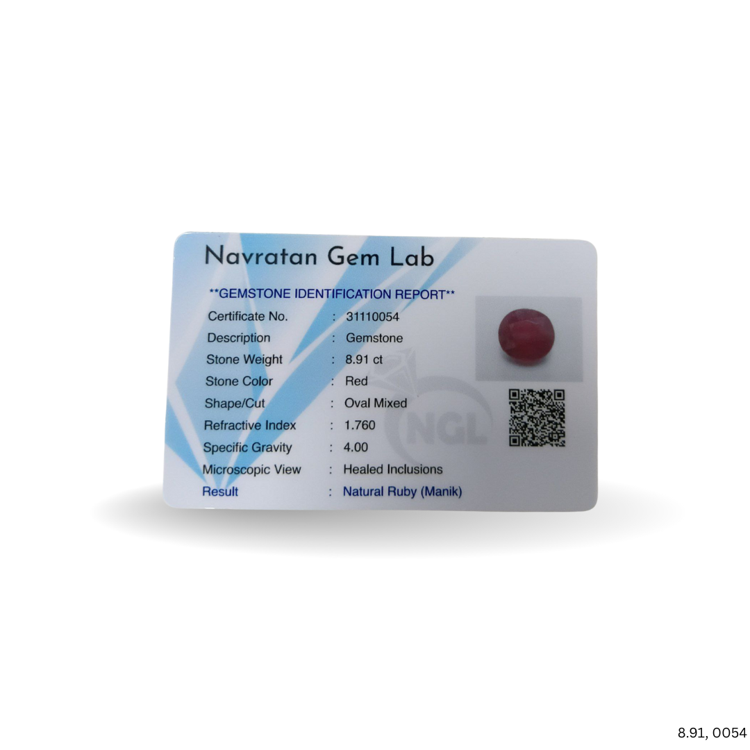 8.91 CARAT RUBY (GRADE A)