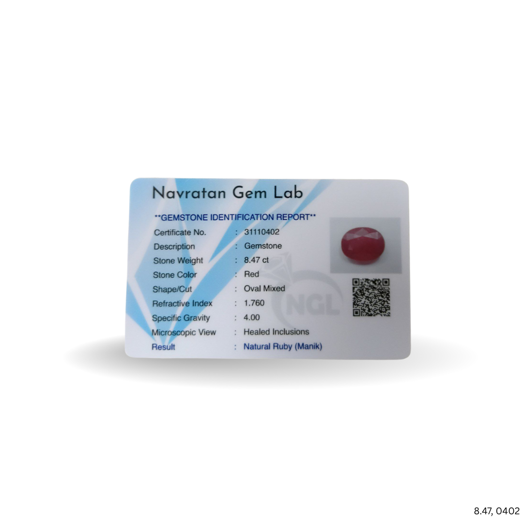 8.47 CARAT RUBY (GRADE A)
