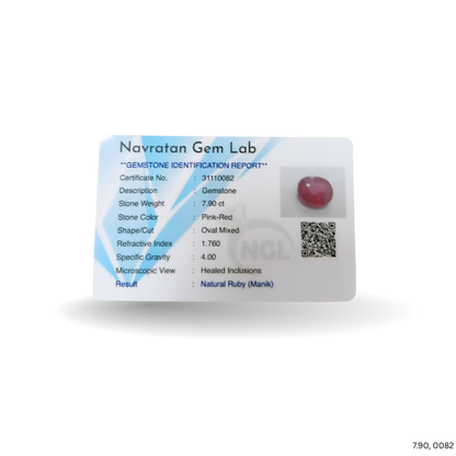 7.90 CARAT RUBY (GRADE A)